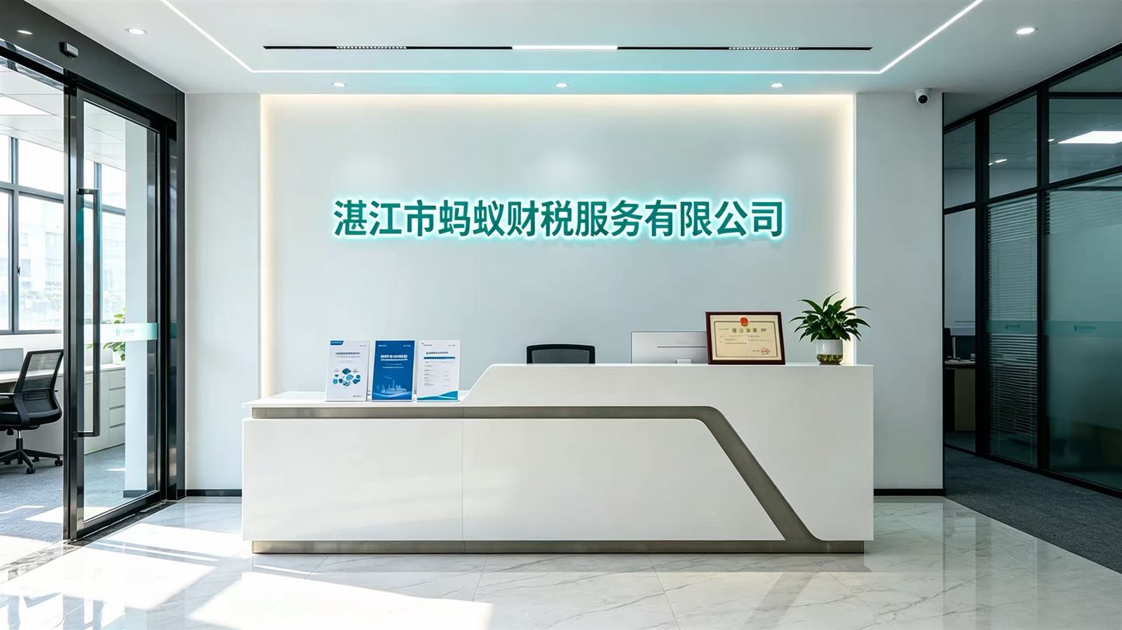 蚂蚁财税湛江万达广场办公室前台